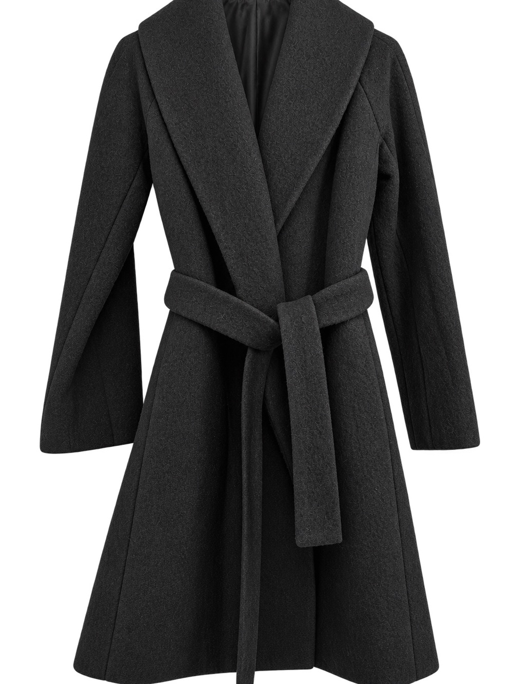 Aritzia Black Overcoat 100% wool warn once